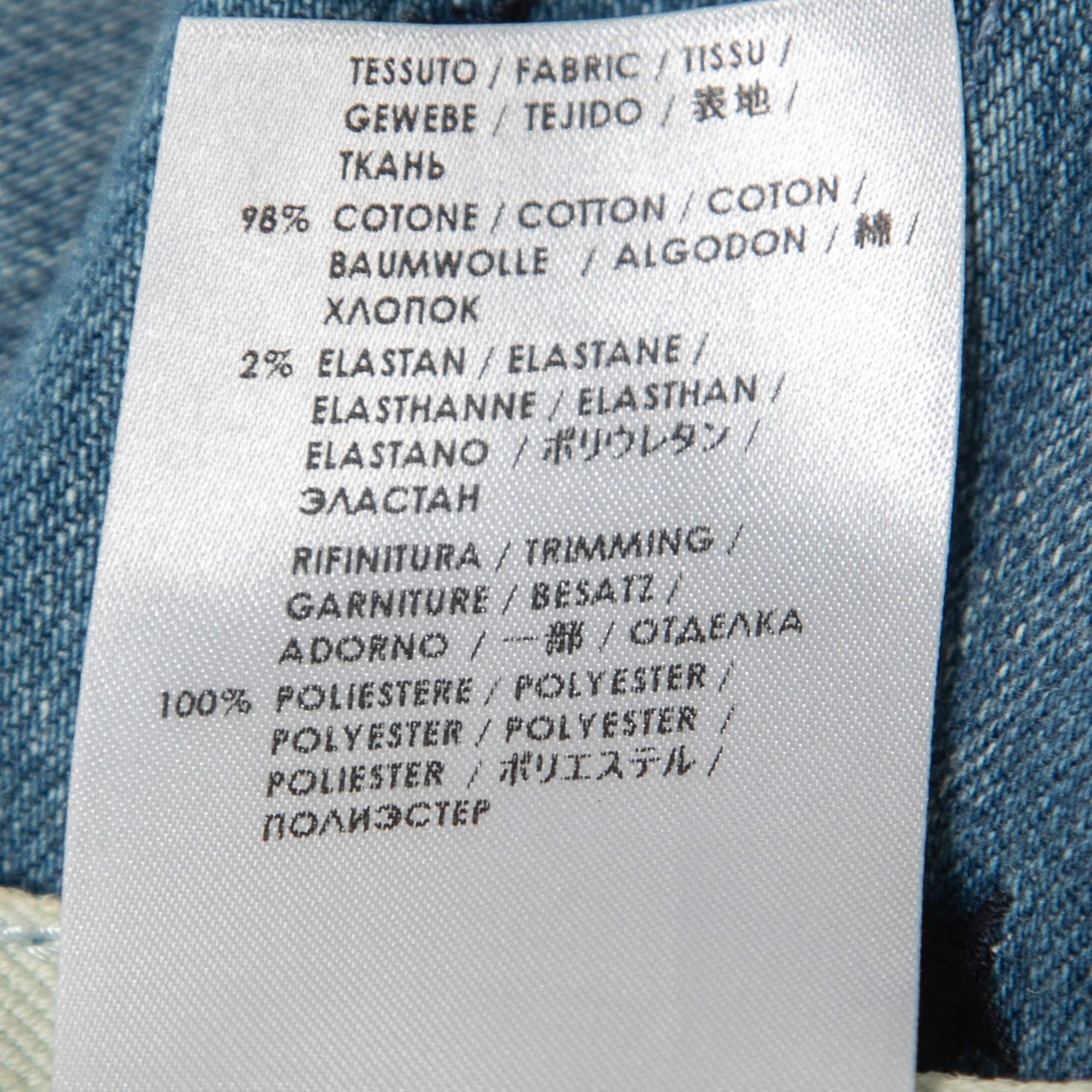 Stella McCartney Jean skinny brodé d'étoiles bleues taille M 27
