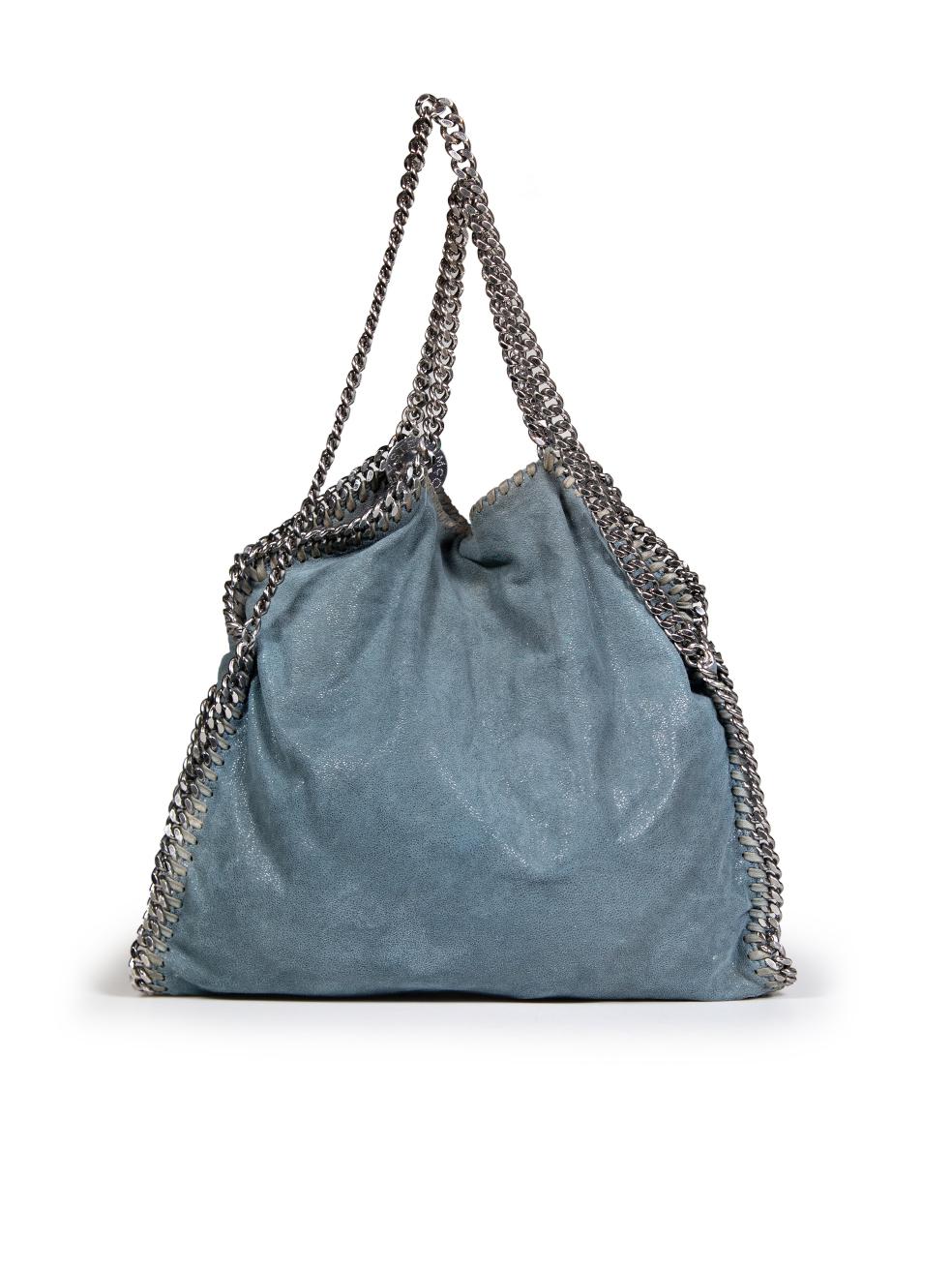 Gray Stella McCartney Blue Vegan Leather Falabella Bag