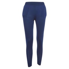 Stella McCartney Joggers de lana azul con cintura elástica S