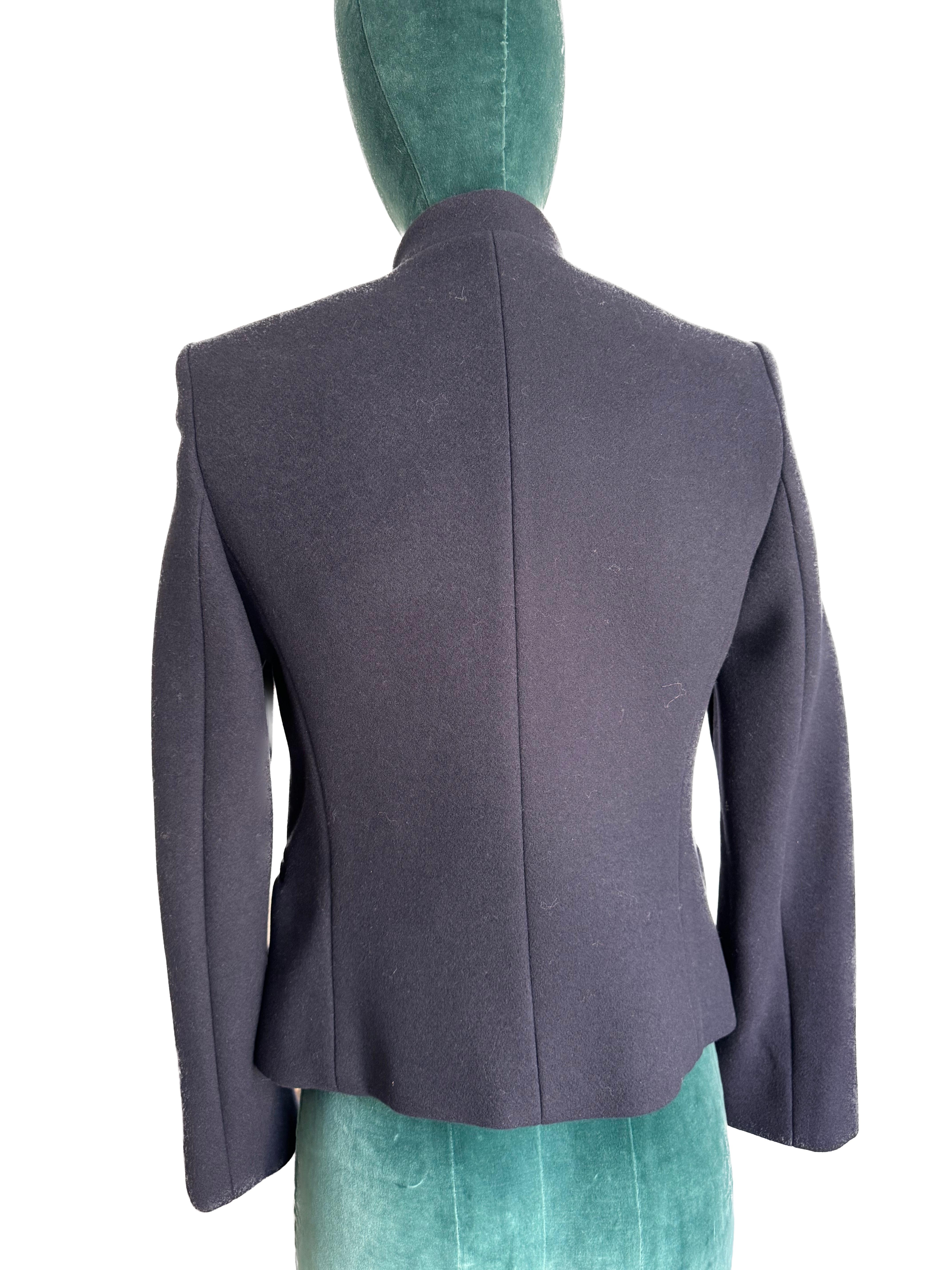 Stella McCartney Blue Wool Jacket with Chain detail  In New Condition For Sale In Toronto, CA