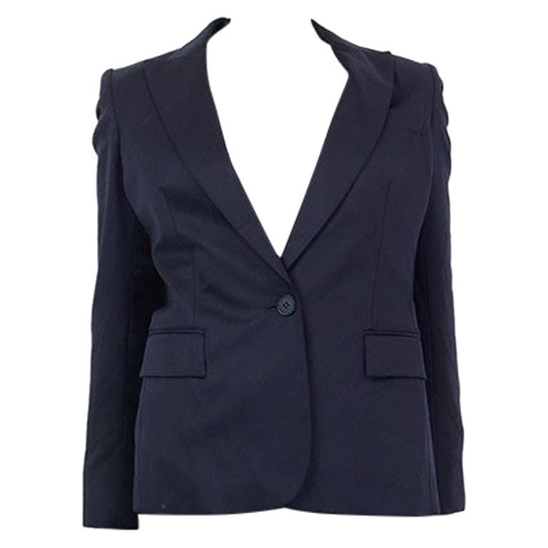 STELLA MCCARTNEY blue wool SINGLE BUTTON Blazer Jacket 36 XXS For Sale