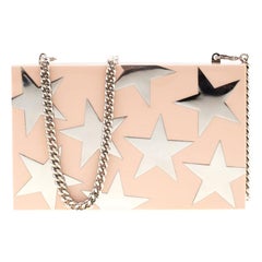 Stella McCartney Blush Pink Plexiglass Stars Clutch
