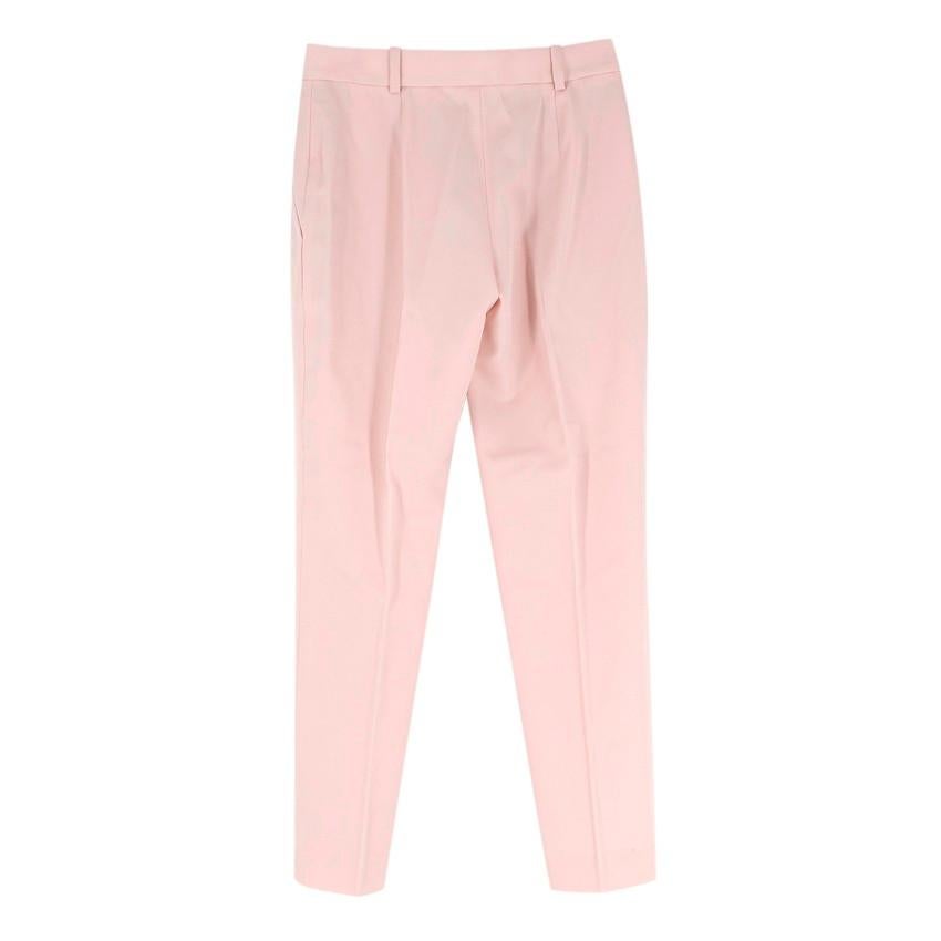 pink wool trousers
