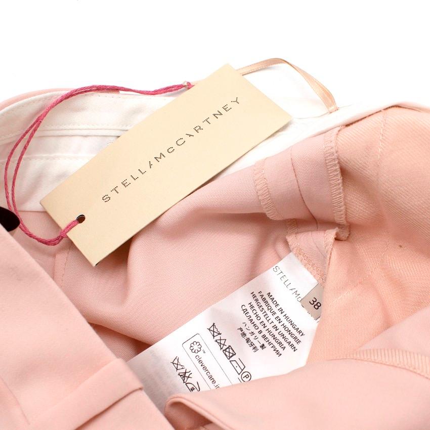 Stella McCartney Blush Pink Wool Tailored Trousers In Excellent Condition For Sale In London, GB