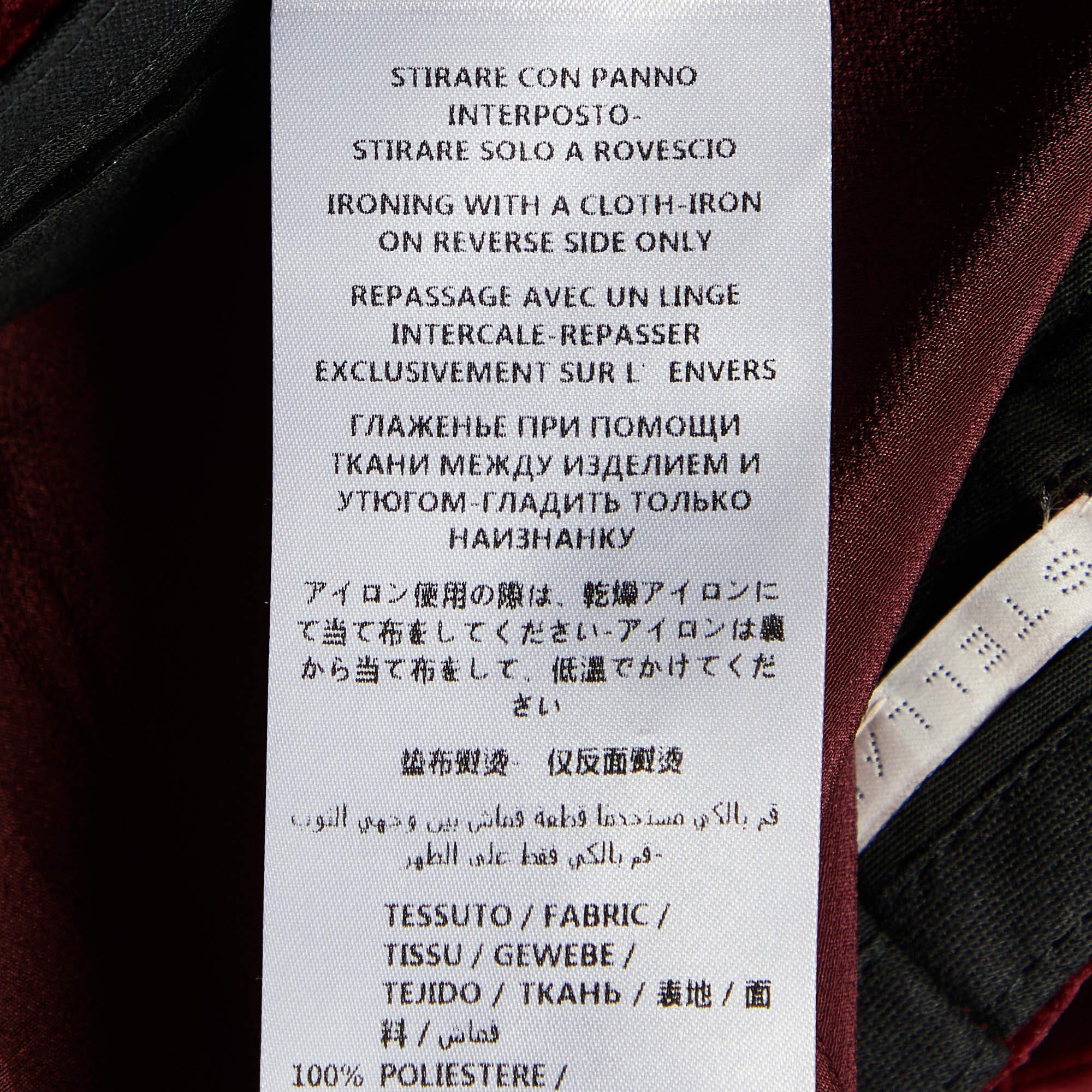 Donna Stella McCartney Pantaloni a gamba dritta in velluto bordeaux M. I. in vendita