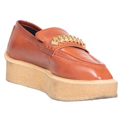 Stella McCartney Brown Chained Platform Loafers Size IT 35.5