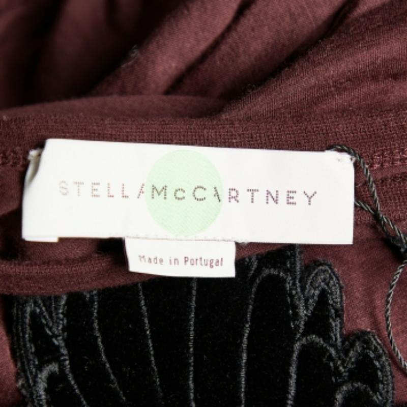 Stella McCartney Brown Cotton Eagle Embroidered Blouse M In Good Condition For Sale In Dubai, Al Qouz 2