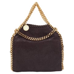 Stella McCartney Brown Faux Suede Tiny Falabella Tote
