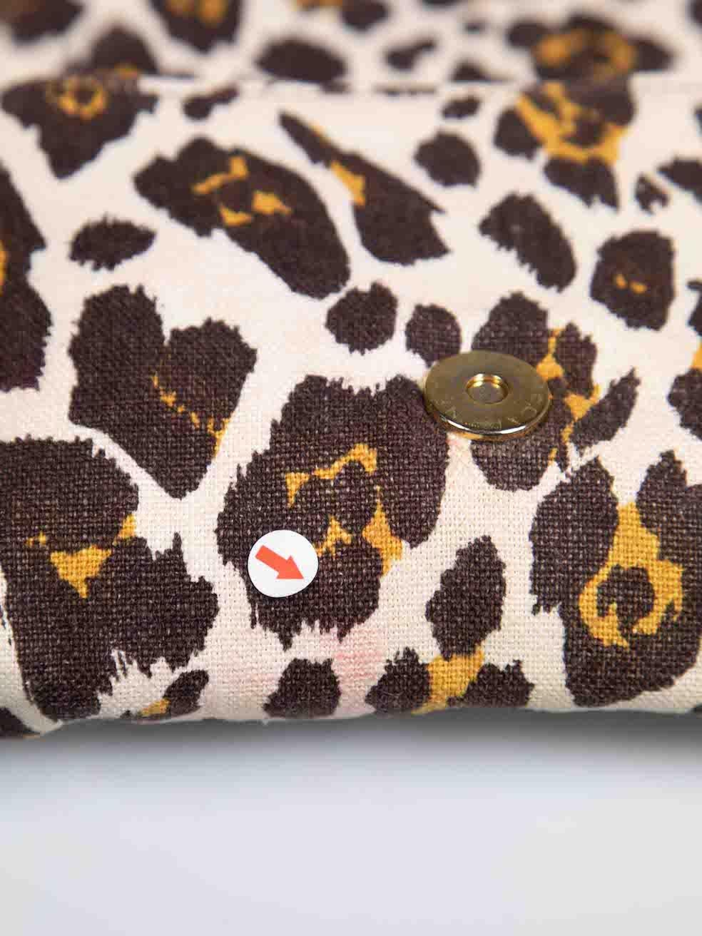 Stella McCartney Brown Leopard Mini Crossbody Bag For Sale 2