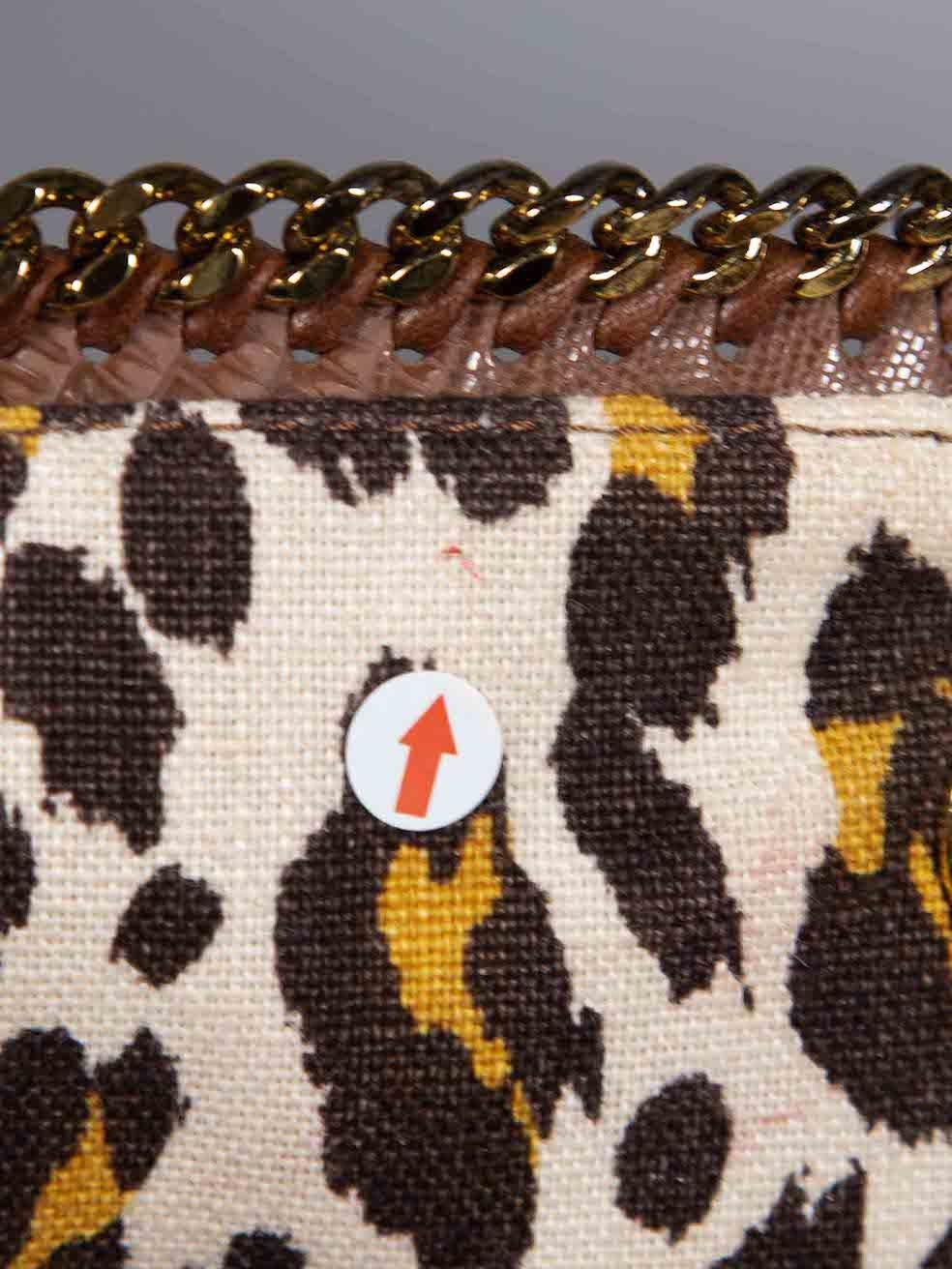 Stella McCartney Brown Leopard Mini Crossbody Bag For Sale 3