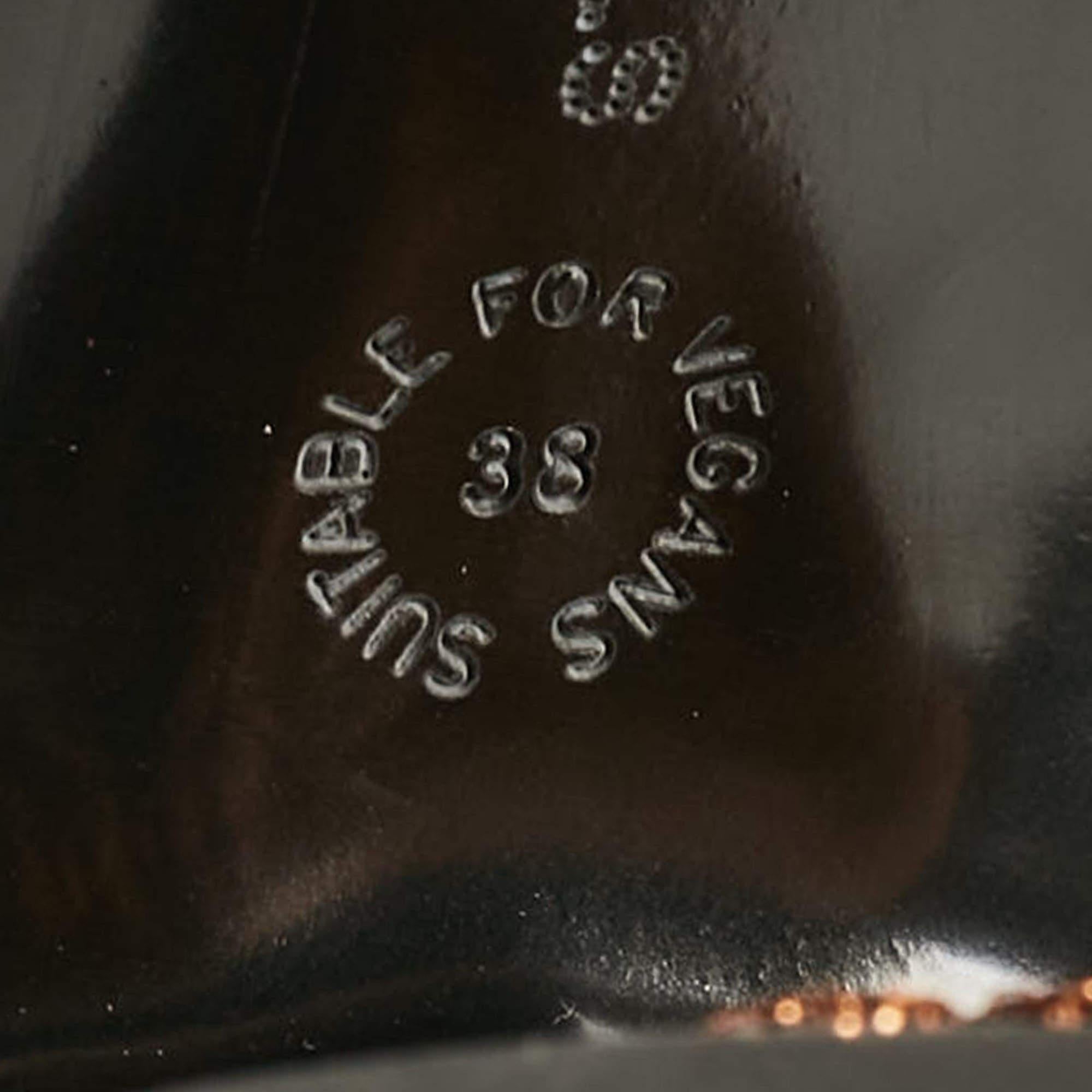 Botas tobilleras Stella McCartney de tejido de lúrex marrón talla 38 en venta 3