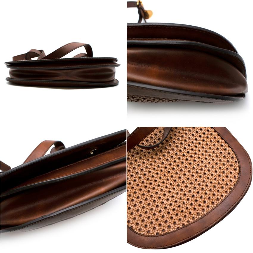 Stella McCartney Braune geflochtene Alexa-Tasche aus Leder für Vegetarianen 1