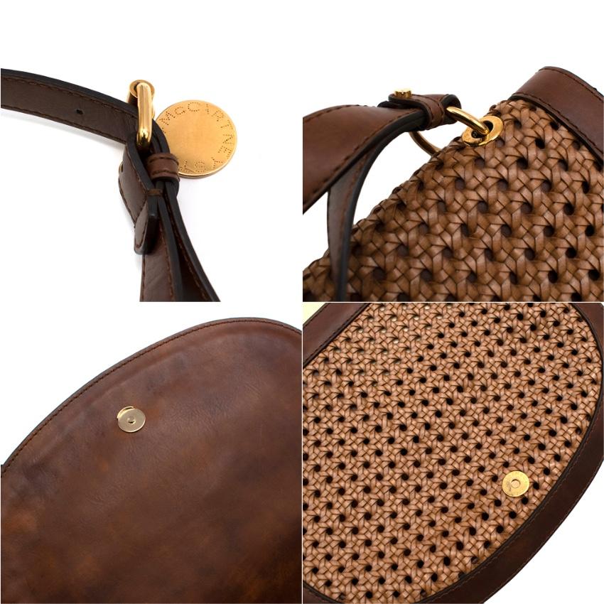 Stella McCartney Braune geflochtene Alexa-Tasche aus Leder für Vegetarianen 2