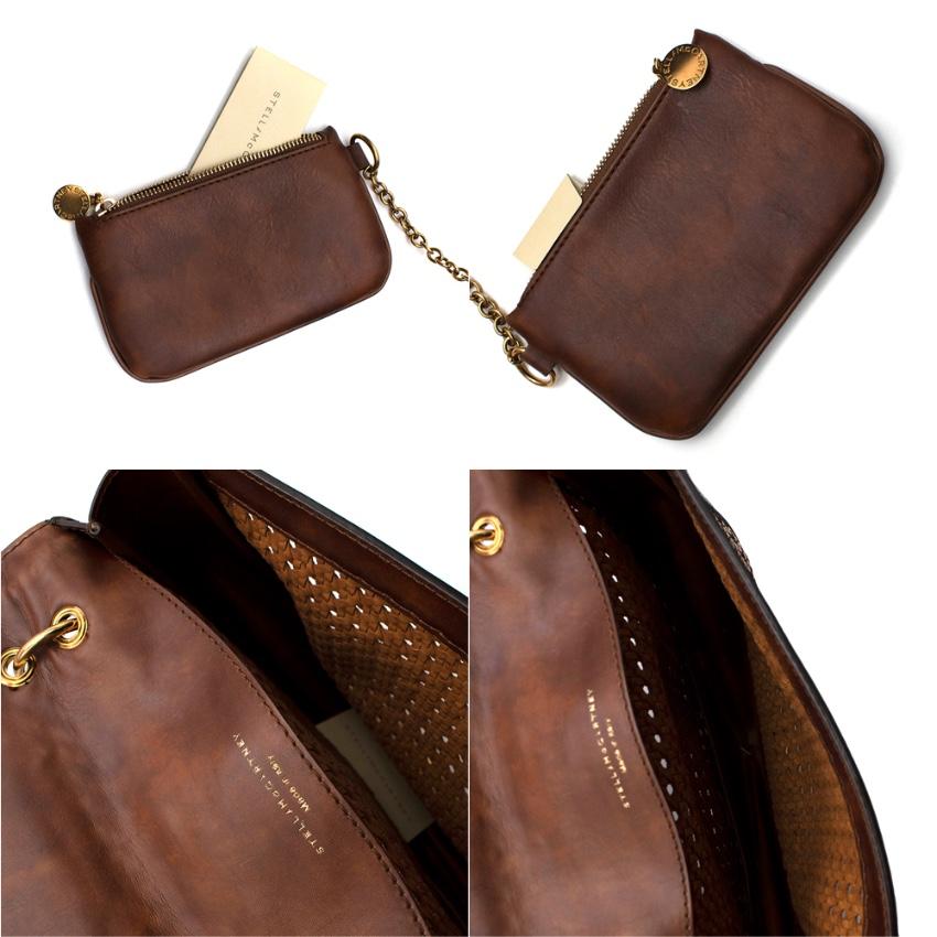 Stella McCartney Braune geflochtene Alexa-Tasche aus Leder für Vegetarianen 3