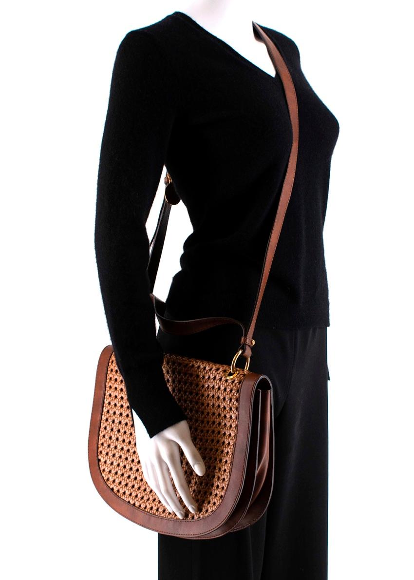 Stella McCartney Braune geflochtene Alexa-Tasche aus Leder für Vegetarianen 4