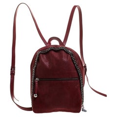 Stella McCartney Burgundy Faux Leather Falabella Backpack