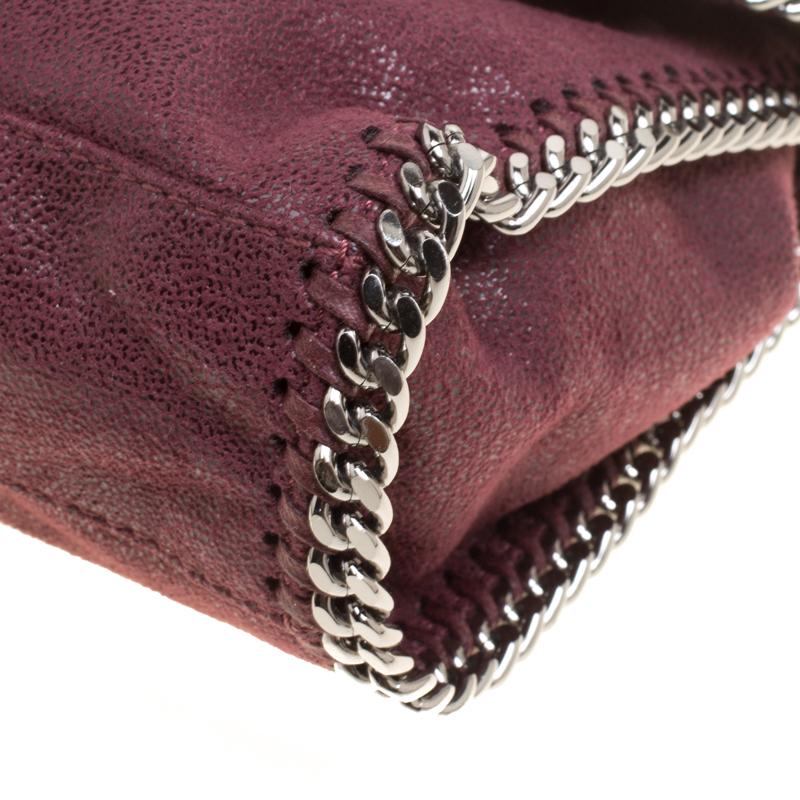 Stella McCartney Burgundy Faux Leather Falabella Shoulder Bag 4