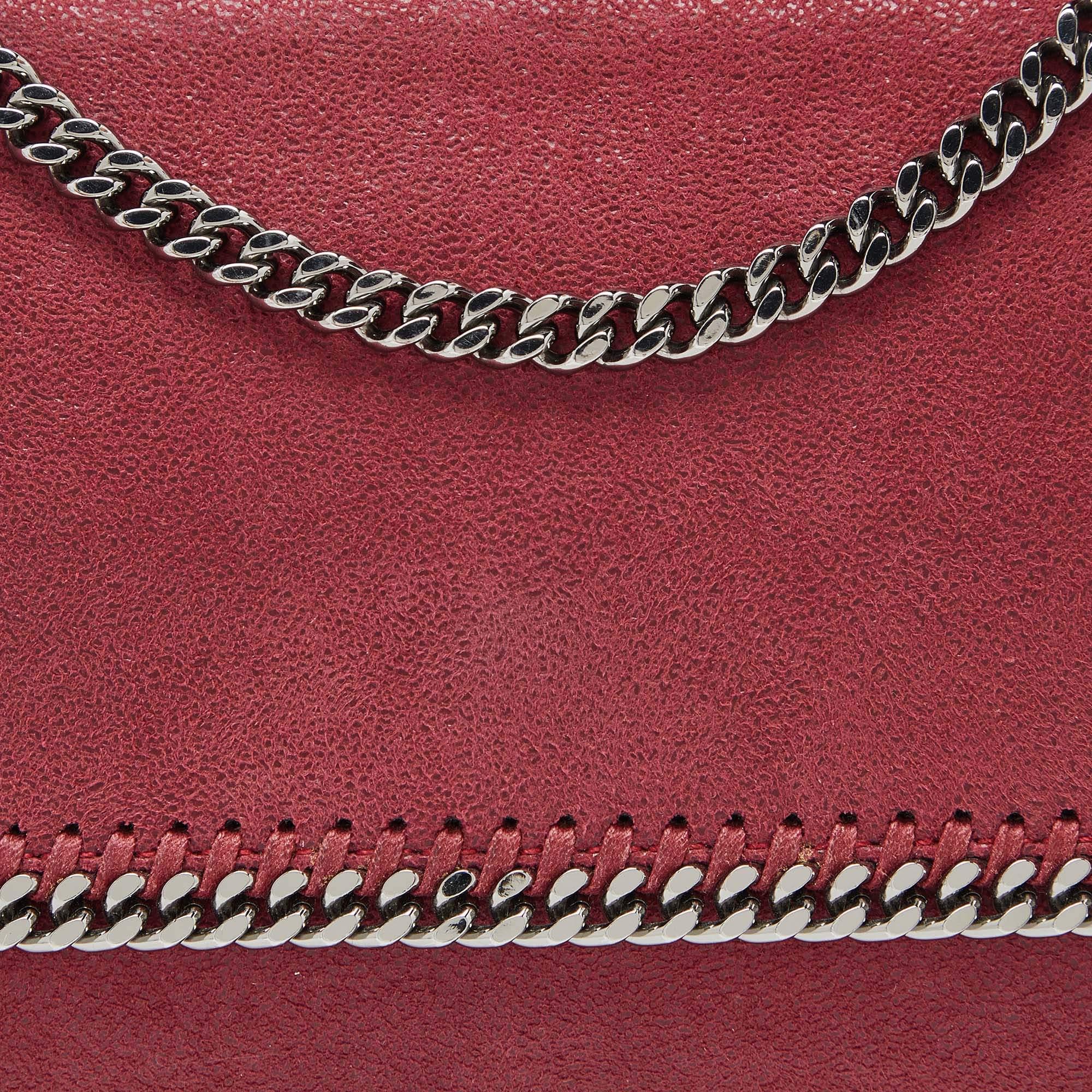 Stella McCartney Burgundy Faux Leather Falabella Shoulder Bag 5