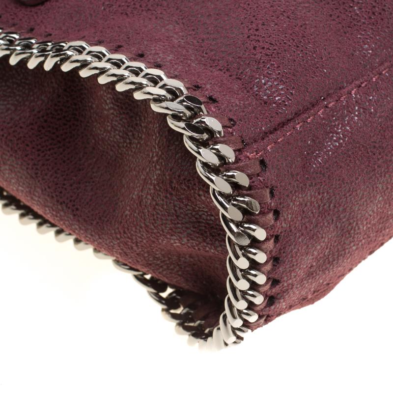 Stella McCartney Burgundy Faux Leather Falabella Shoulder Bag 5