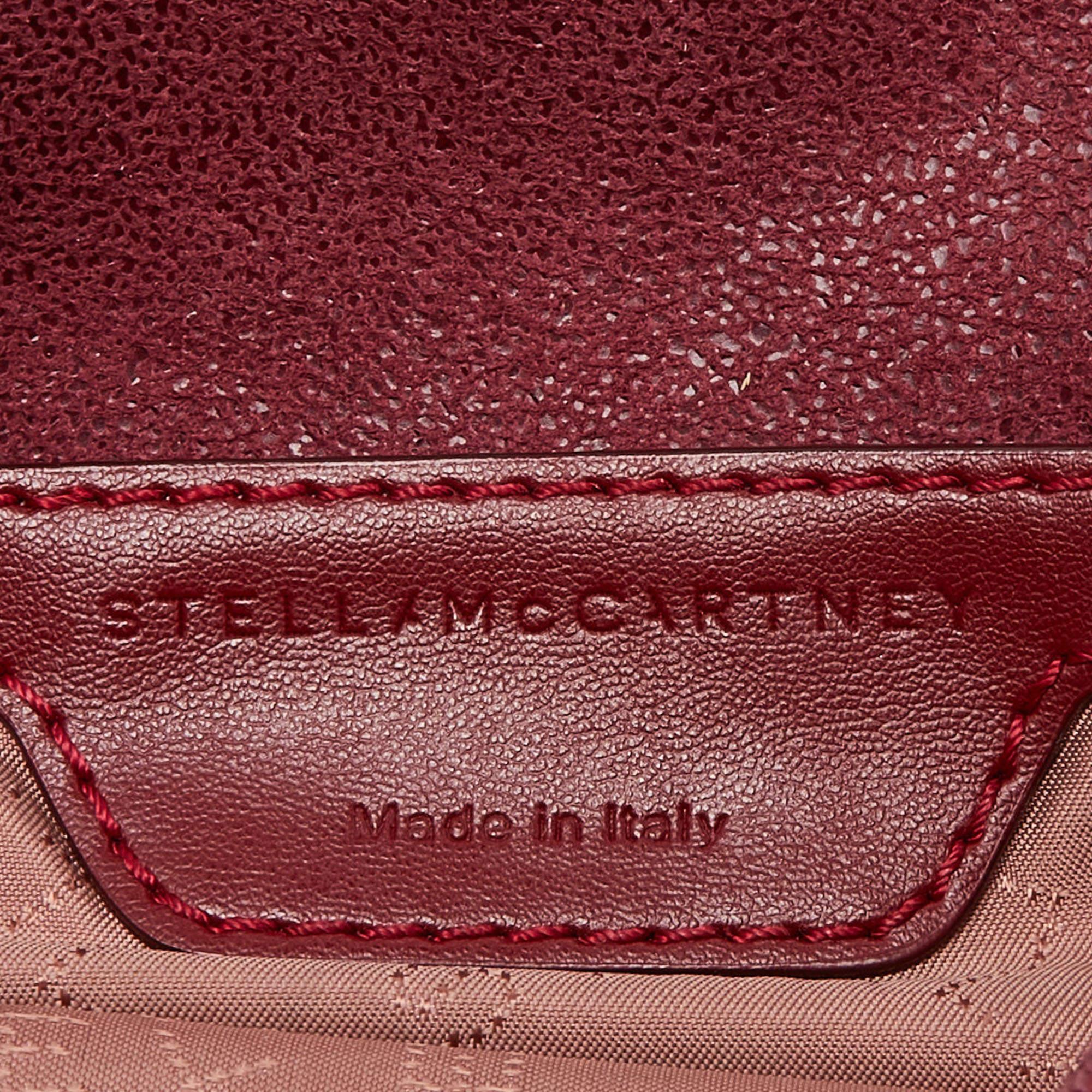 Stella McCartney Burgundy Faux Leather Falabella Shoulder Bag 1