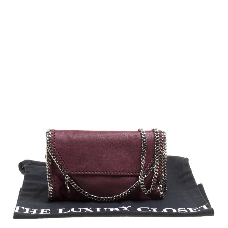 Stella McCartney Burgundy Faux Leather Falabella Shoulder Bag 3