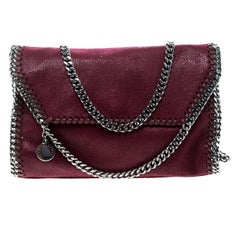 Stella McCartney Burgundy Faux Leather Falabella Shoulder Bag