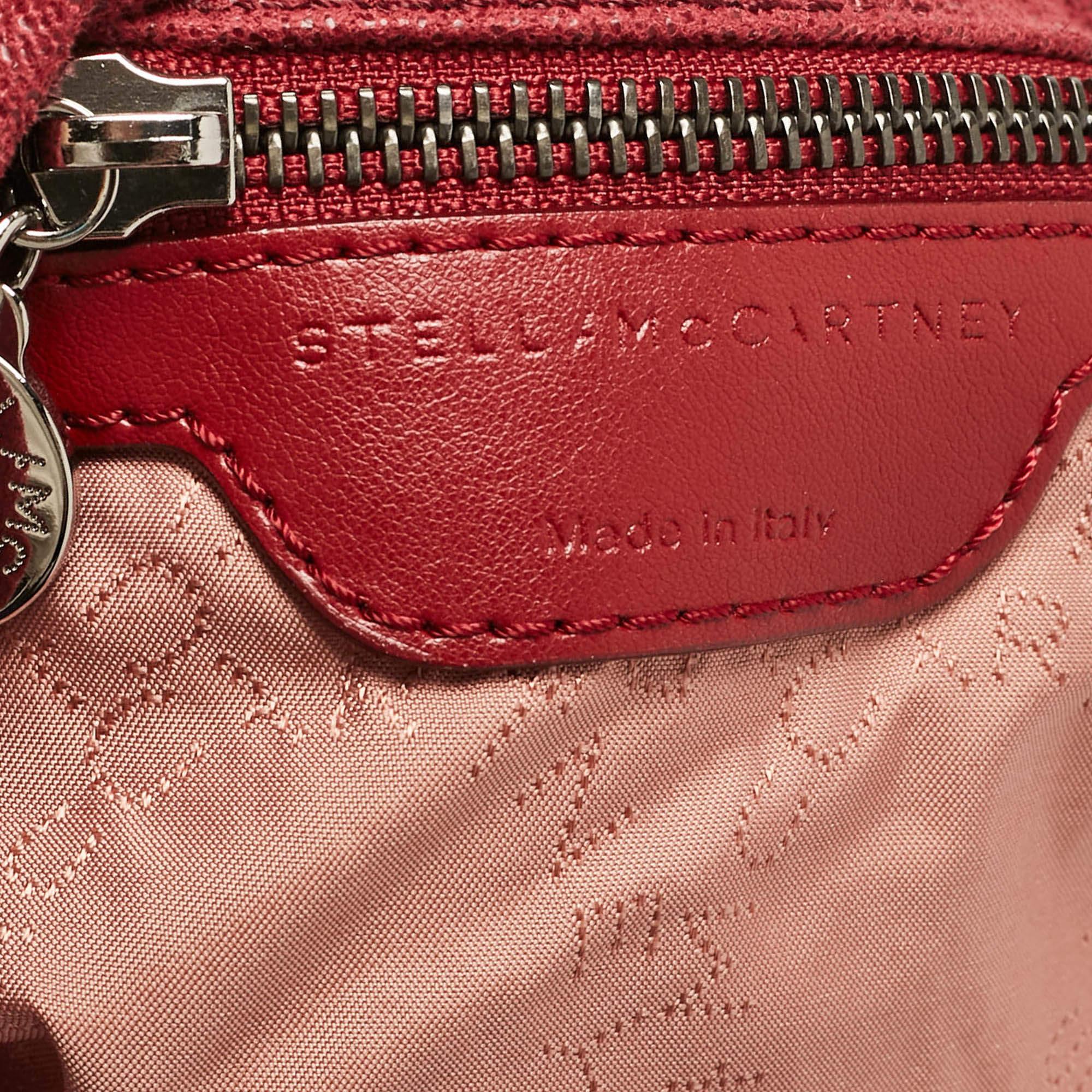 Stella McCartney Burgundy Faux Leather Small Falabella Tote 3