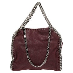 Stella McCartney Burgundy Faux Suede Mini Falabella Tote