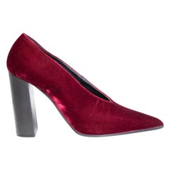 Stella McCartney escarpins à bout pointu en velours bordeaux, taille IT 40