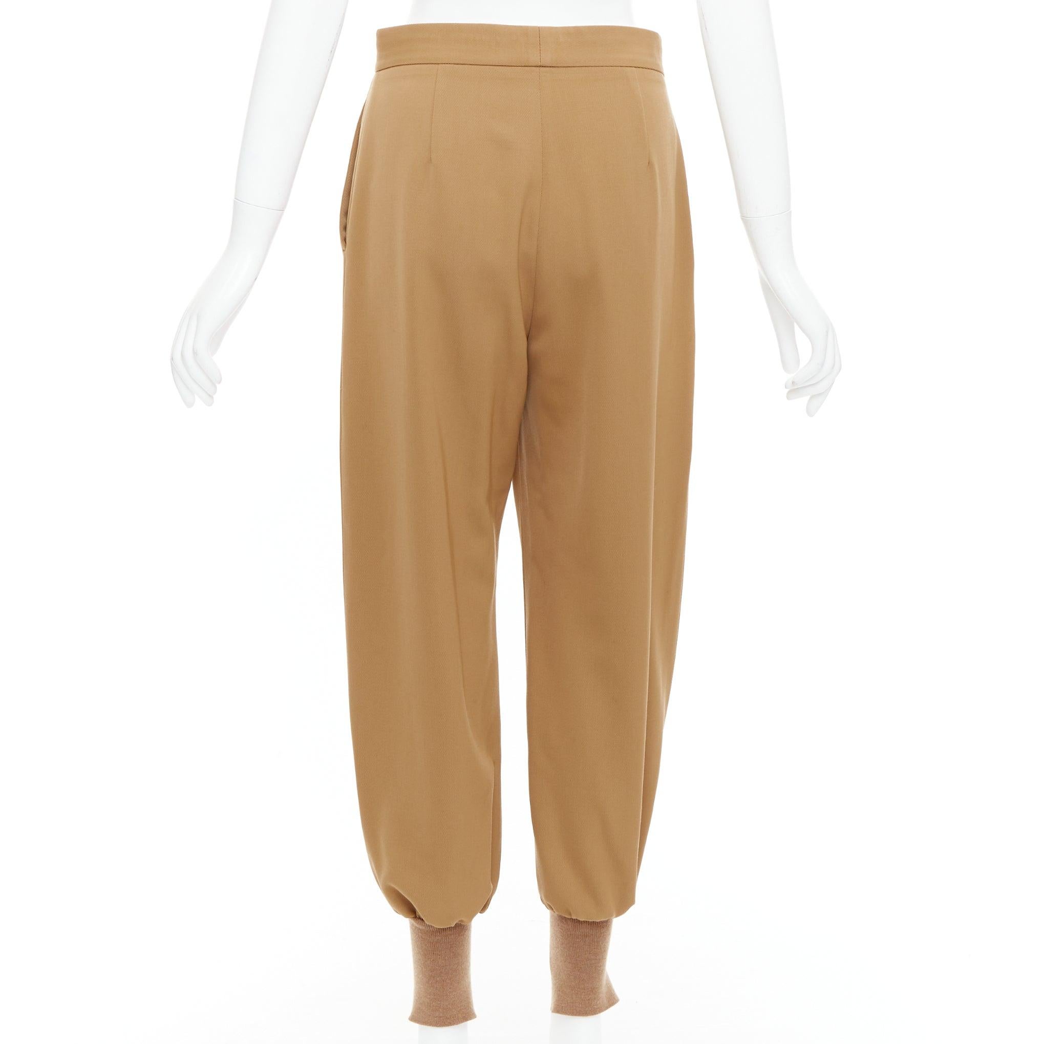 STELLA MCCARTNEY Pantalon effilé à ourlet côtelé et ballons IT36 XXS Pour femmes en vente