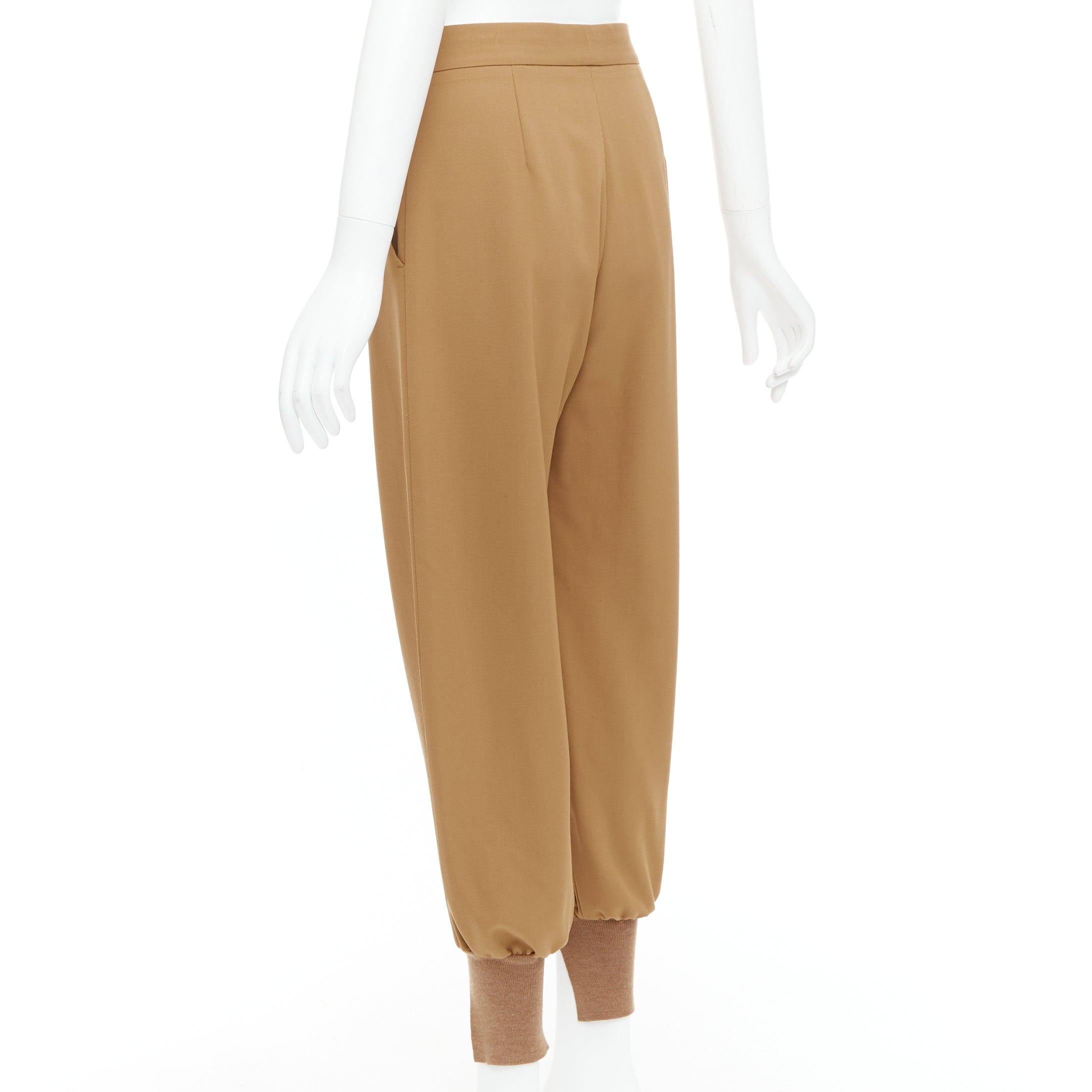 STELLA MCCARTNEY Pantalon effilé à ourlet côtelé et ballons IT36 XXS en vente 1