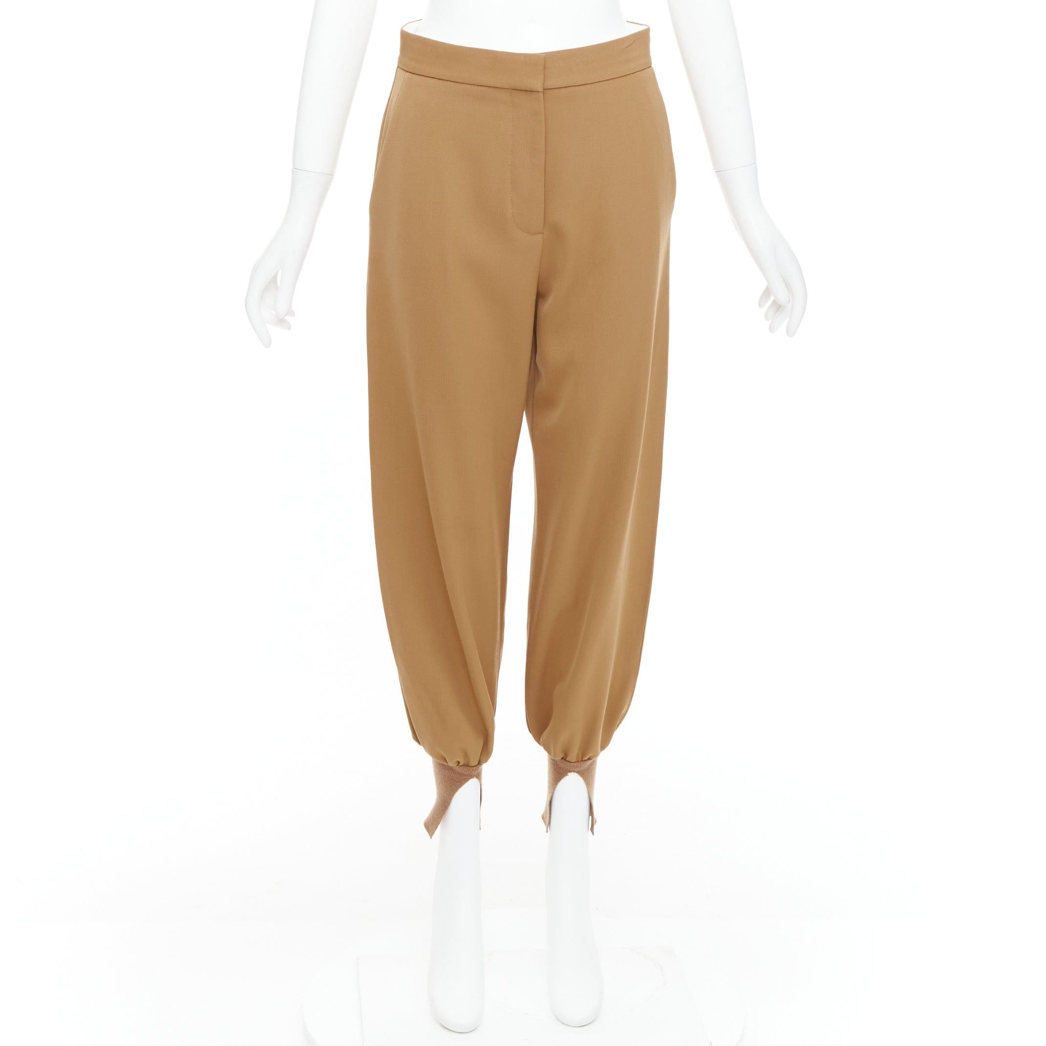 STELLA MCCARTNEY Pantalon effilé à ourlet côtelé et ballons IT36 XXS en vente 4