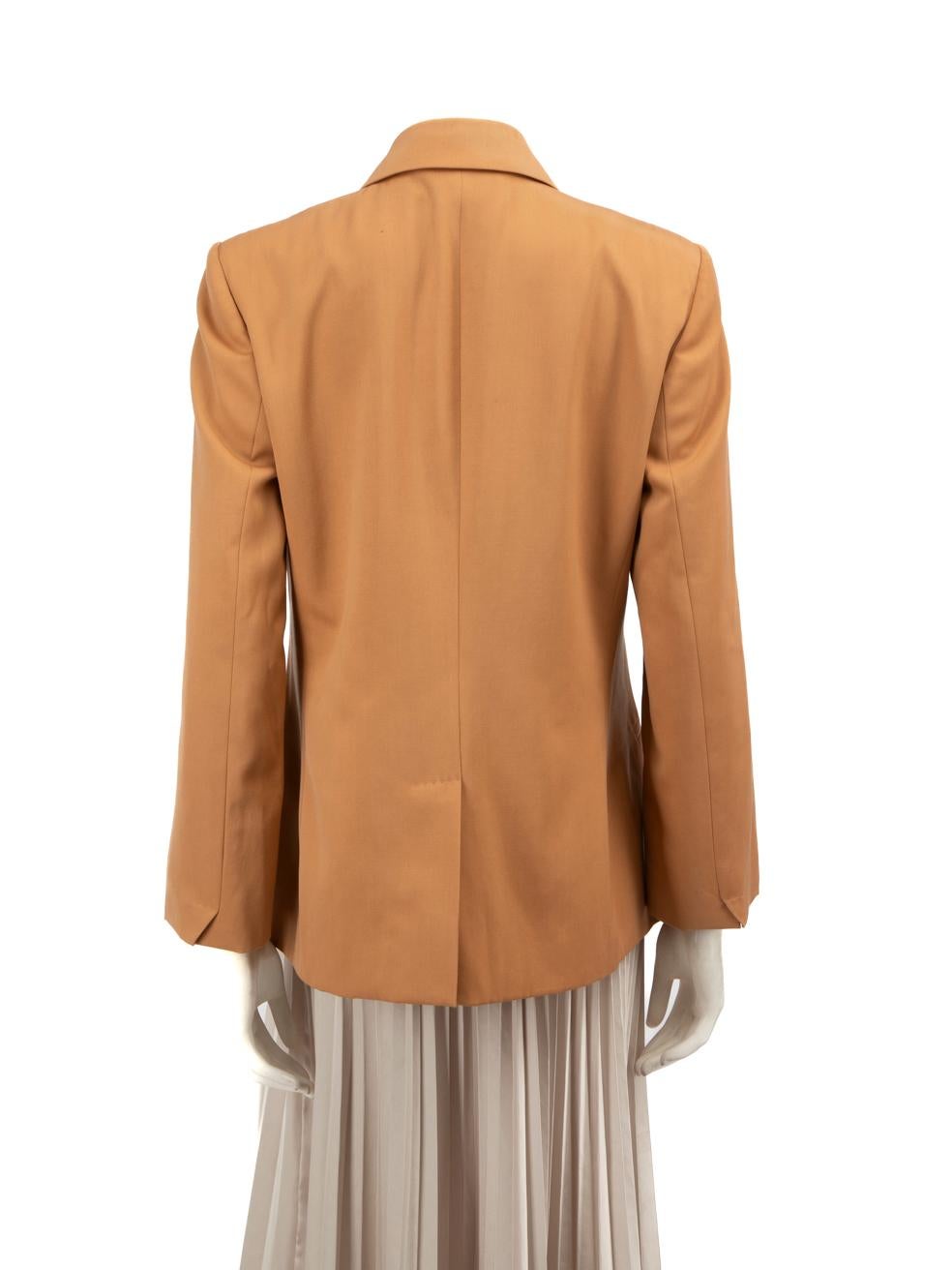 Orange Stella McCartney Camel Single Breasted Blazer Size L