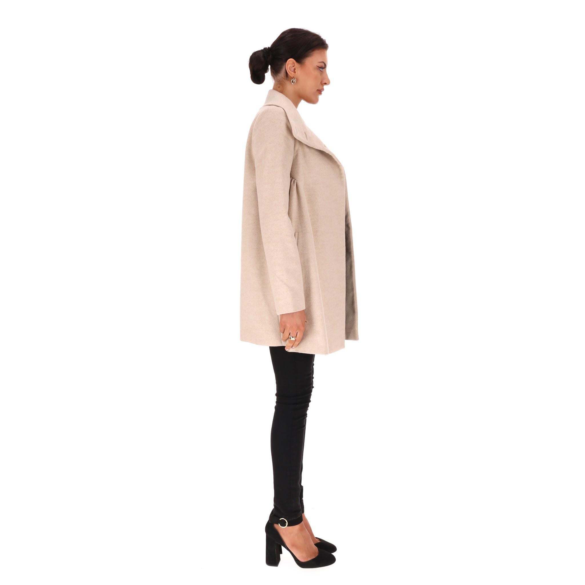 Beige Stella McCartney Cashmere & Wool A-Line Coat