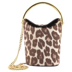 Stella McCartney Chain Bucket Bag Faux Calf Hair