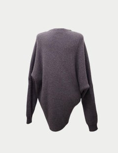 Stella McCartney Chunky Rib-Knit Oversized Sweater in Charcoal Grey - EU 38