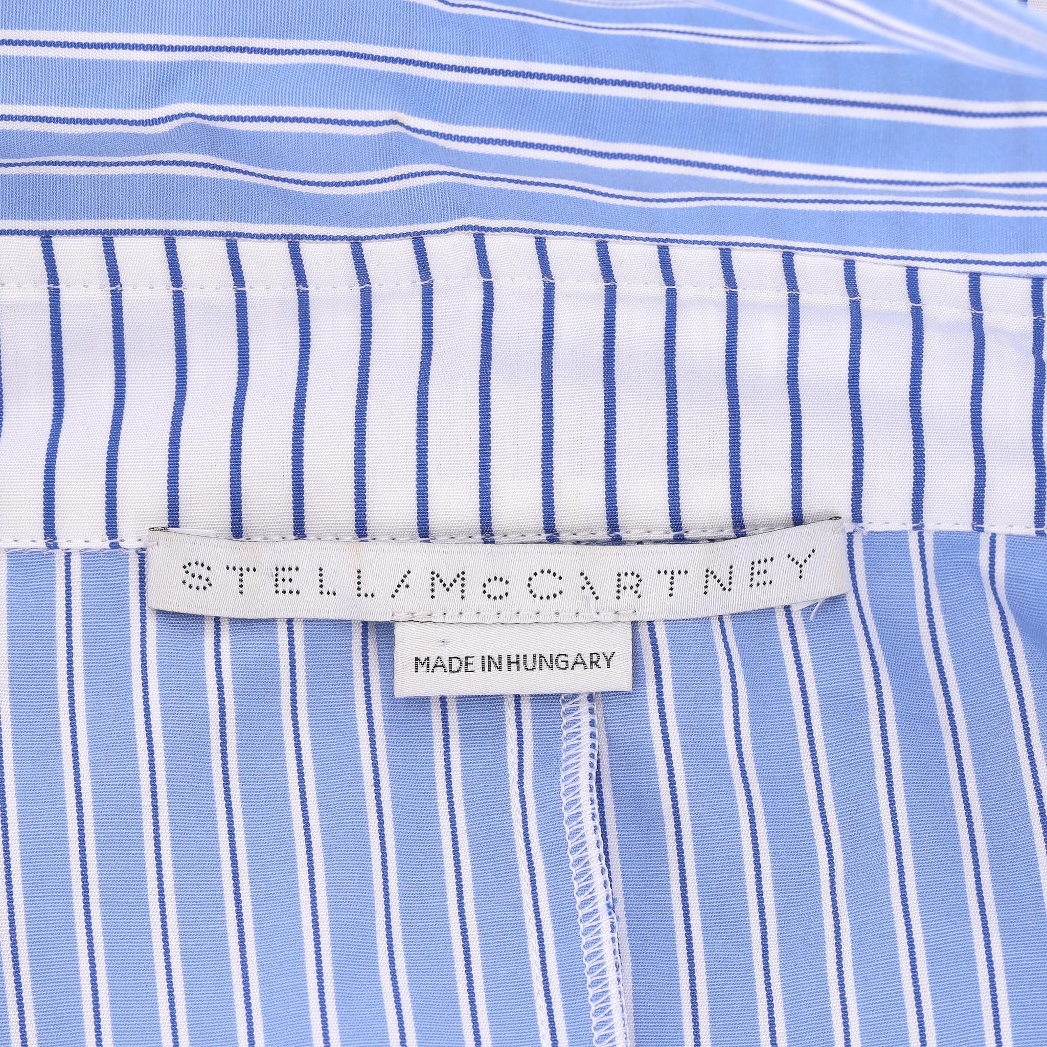 Stella McCartney Circle-Print Striped Cotton Shirt Dress For Sale 1