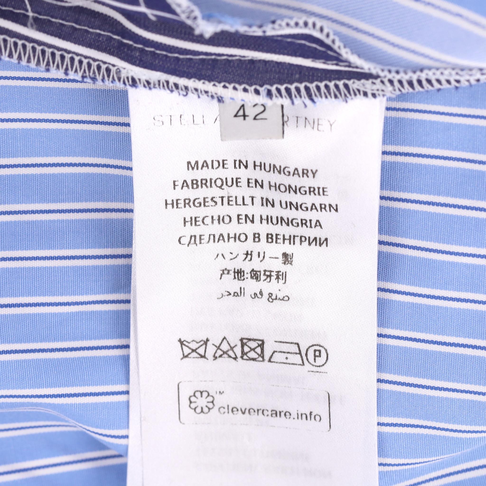 Stella McCartney Circle-Print Striped Cotton Shirt Dress For Sale 2