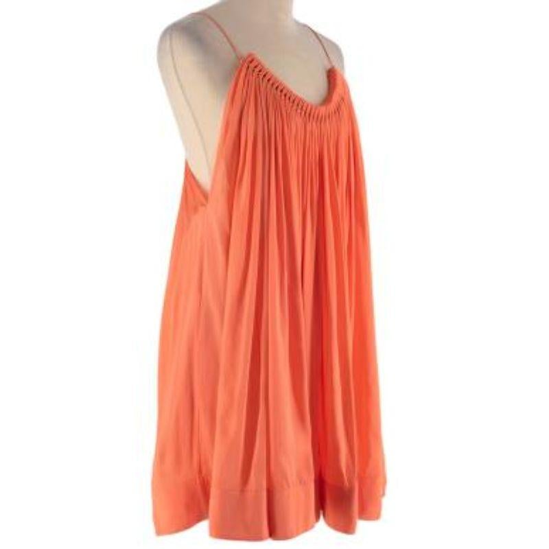 Stella McCartney Coral Pleated Trapeze Dress For Sale 3