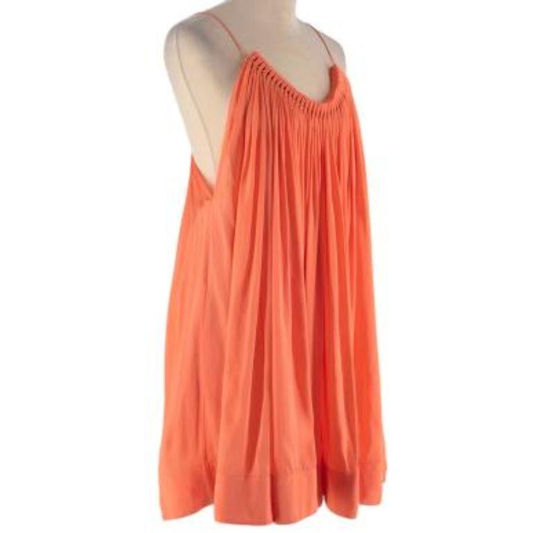 Stella McCartney Coral Pleated Trapeze Dress For Sale 3