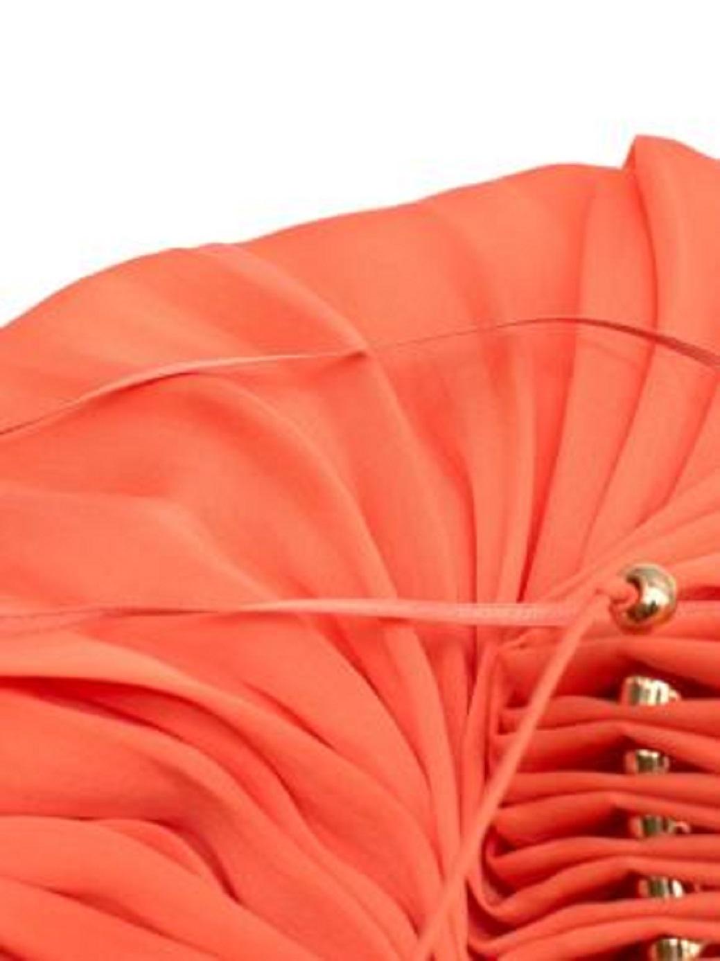Stella McCartney Coral Pleated Trapeze Dress For Sale 4