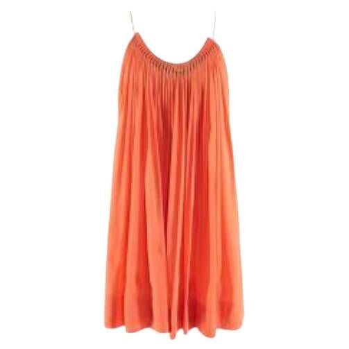 Stella McCartney Coral Pleated Trapeze Dress For Sale