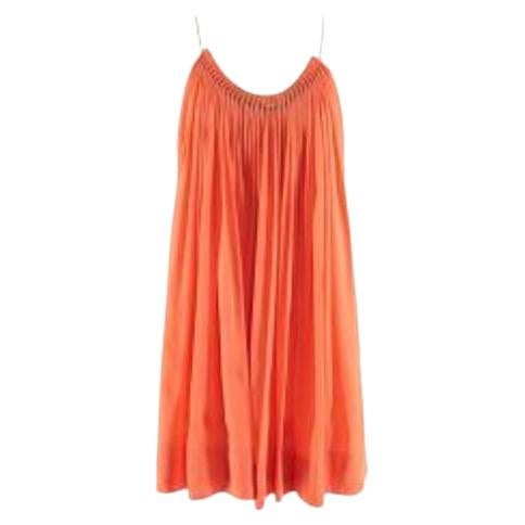 Stella McCartney Coral Pleated Trapeze Dress For Sale