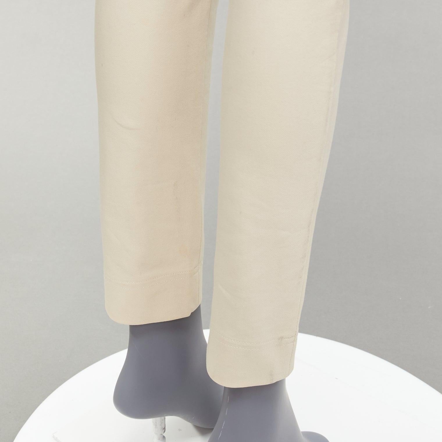 STELLA MCCARTNEY cream cotton blend stretchy cropped skinny pants IT38 XS
Reference: LNKO/A02240
Brand: Stella McCartney
Designer: Stella McCartney
Material: Cotton, Blend
Color: Cream
Pattern: Solid
Closure: Zip Fly
Made in: