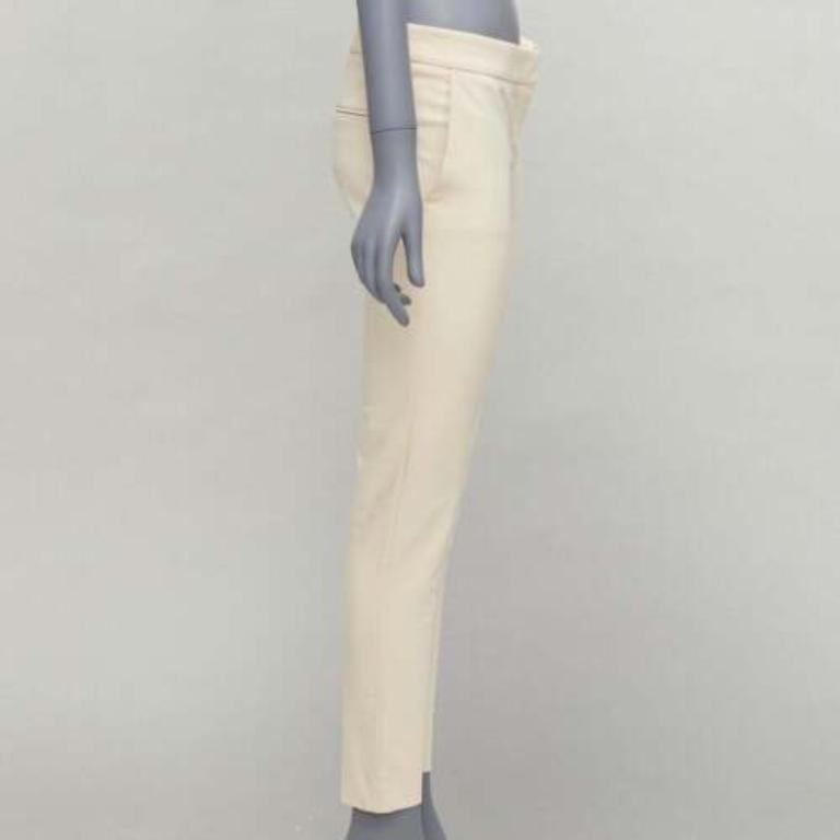 STELLA MCCARTNEY pantalones pitillo elásticos en mezcla de algodón crema IT38 XS en Bastante bueno estado para la venta en Hong Kong, NT