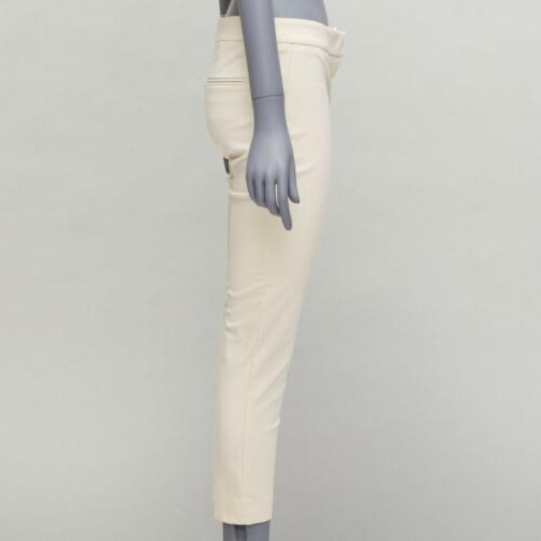 STELLA MCCARTNEY pantalones pitillo elásticos en mezcla de algodón crema IT38 XS en Bastante bueno estado para la venta en Hong Kong, NT