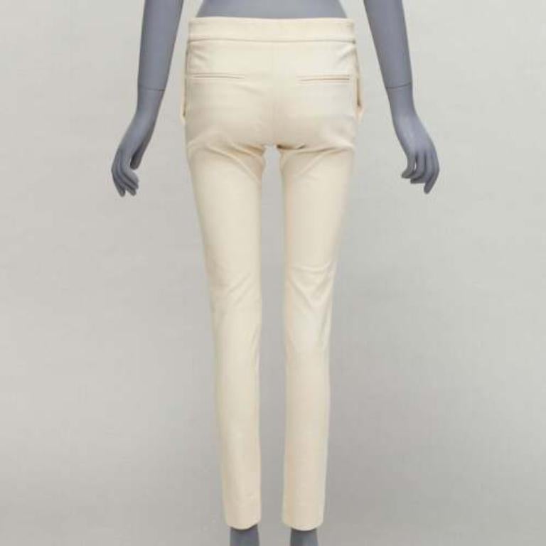 De las mujeres STELLA MCCARTNEY pantalones pitillo elásticos en mezcla de algodón crema IT38 XS en venta