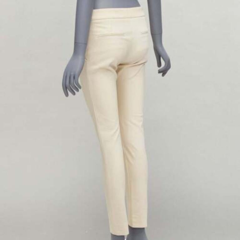 STELLA MCCARTNEY pantalones pitillo elásticos en mezcla de algodón crema IT38 XS en venta 1