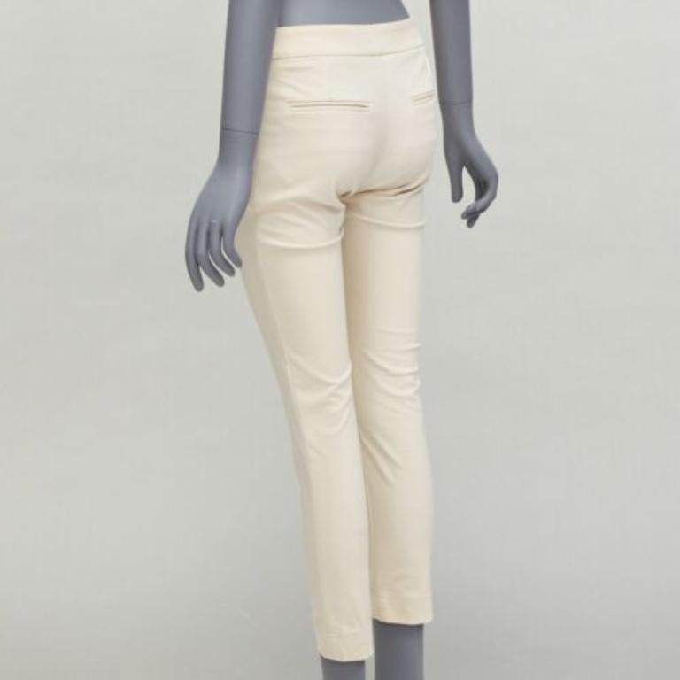 STELLA MCCARTNEY pantalones pitillo elásticos en mezcla de algodón crema IT38 XS en venta 1
