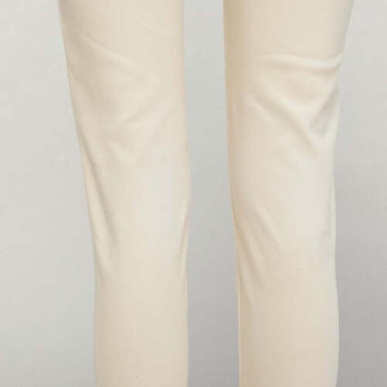 STELLA MCCARTNEY pantalones pitillo elásticos en mezcla de algodón crema IT38 XS en venta 2